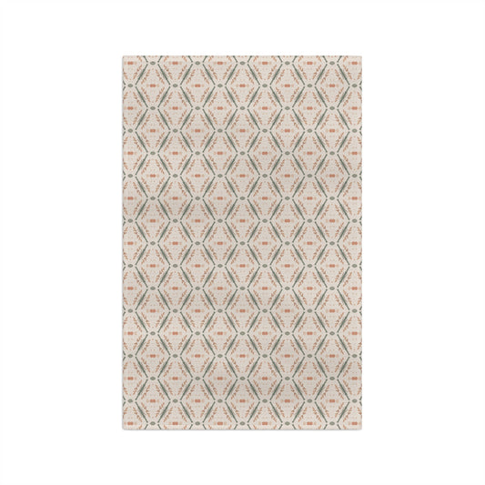 Serenade Sprigs Microfiber Waffle Kitchen Towel with hand - drawn artwork - Flourish Moon Studio