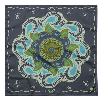 Starstruck Universe Bandana with hand - drawn artwork - Flourish Moon Studio