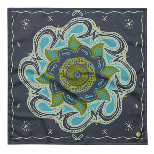 Starstruck Universe Bandana with hand - drawn artwork - Flourish Moon Studio