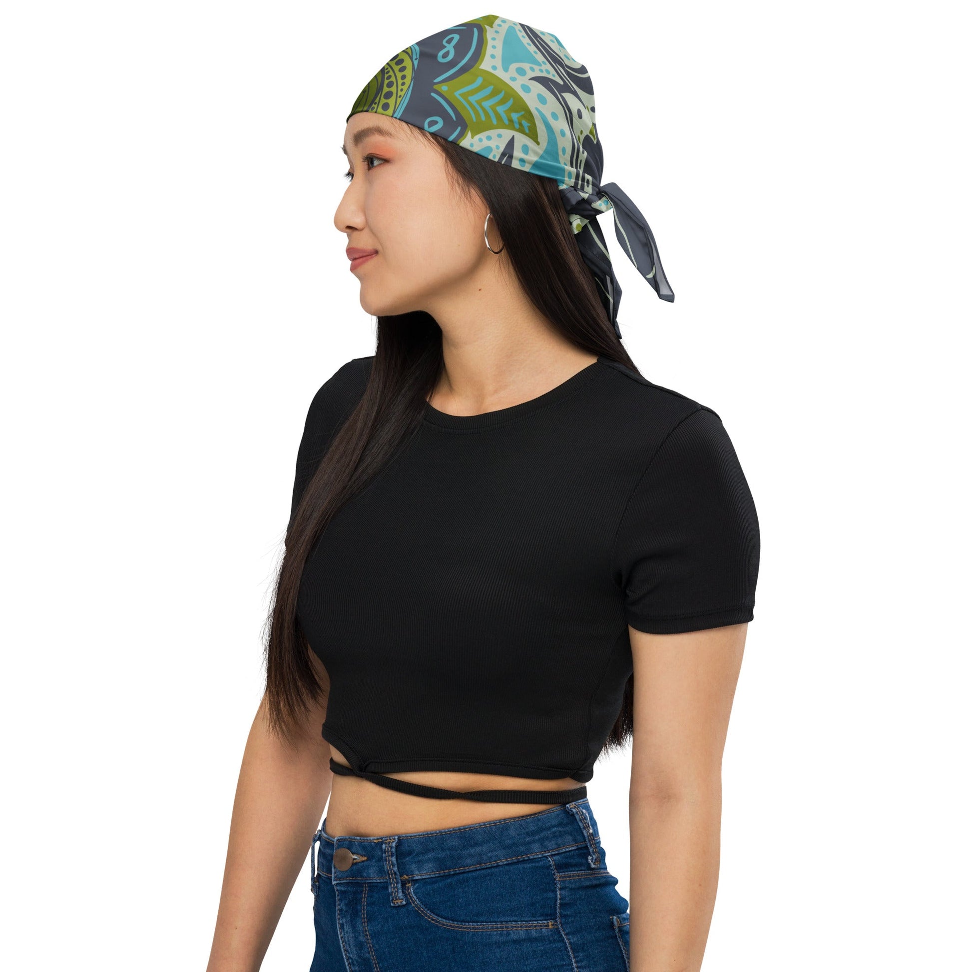 Starstruck Universe Bandana with hand - drawn artwork - Flourish Moon Studio
