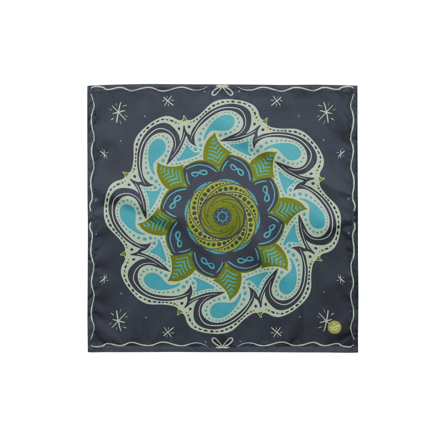 Starstruck Universe Bandana with hand - drawn artwork - Flourish Moon Studio