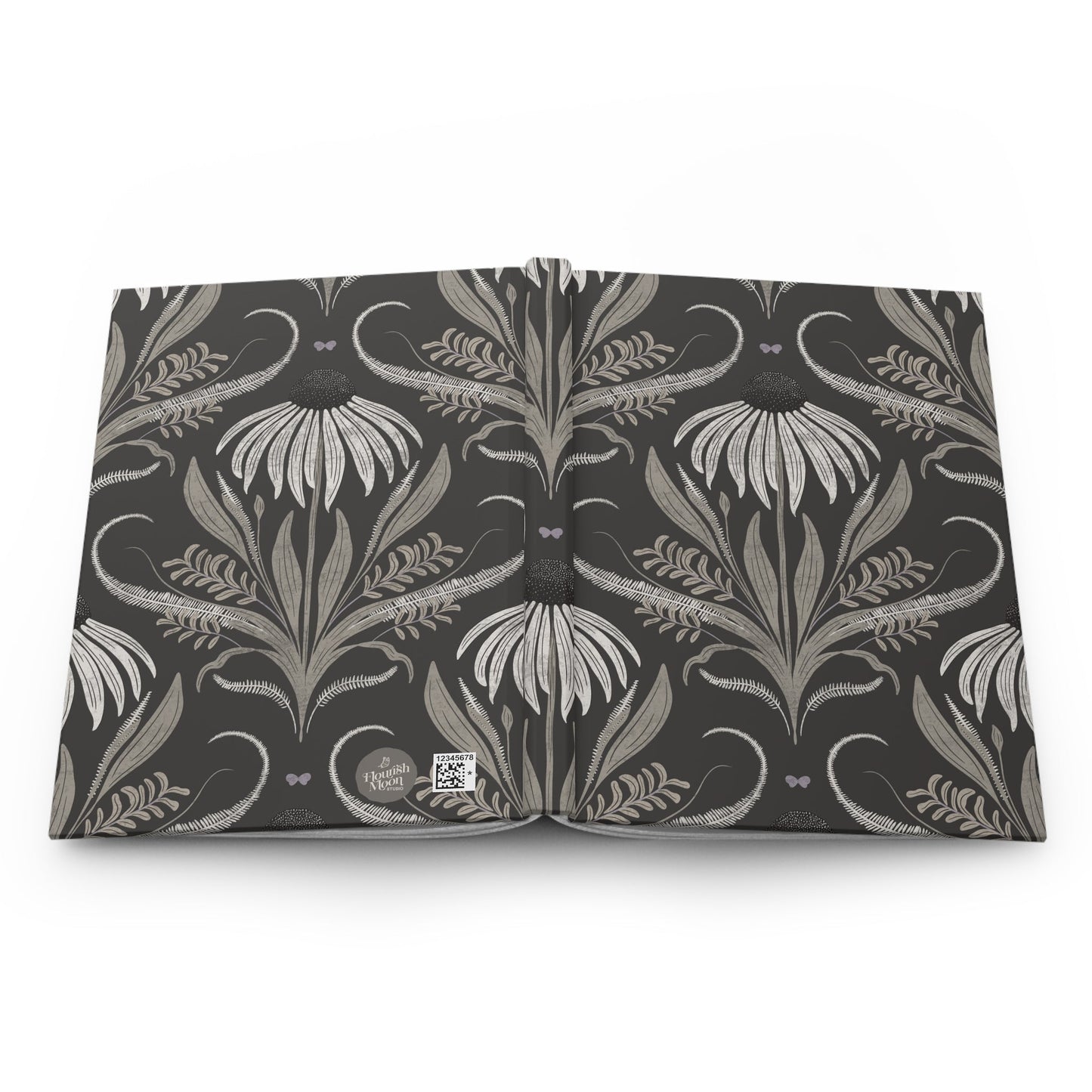 Stoneflower Hardcover Journal with hand drawn artwork - Flourish Moon Studio
