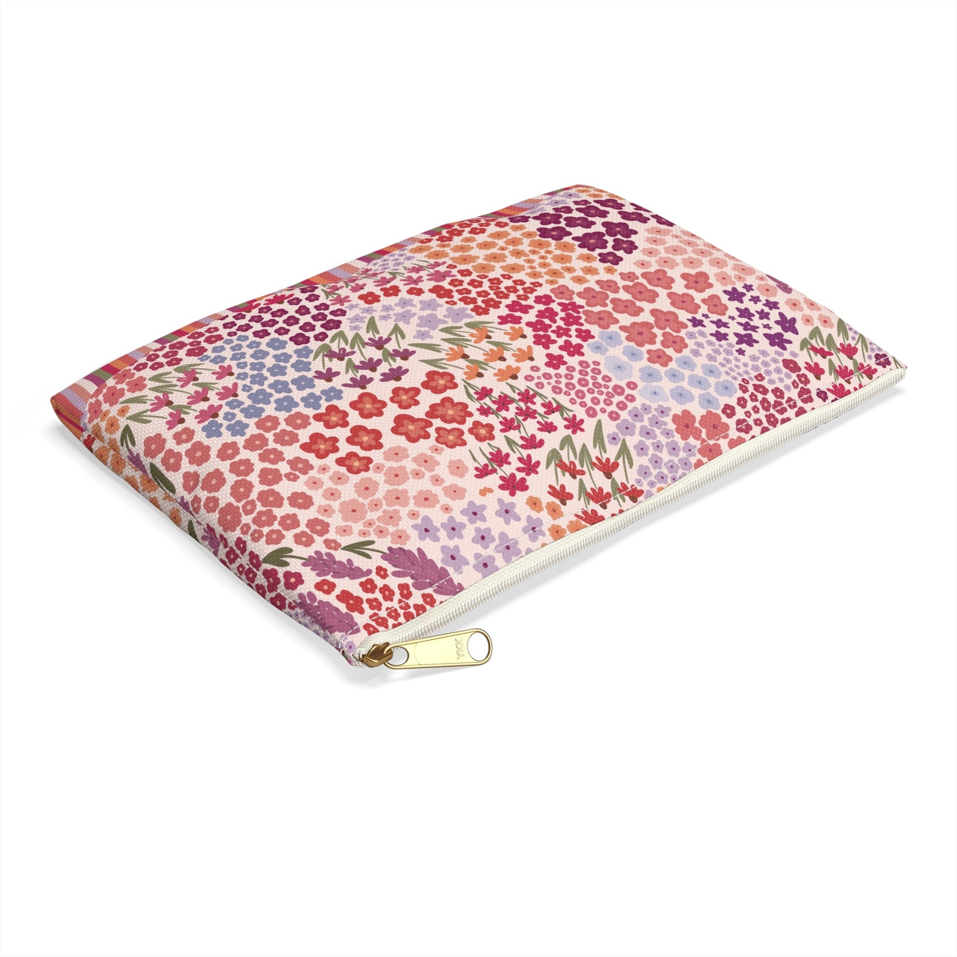 Summer Breeze Accessory Zipper Pouch with hand - drawn artwork - Flourish Moon Studio
