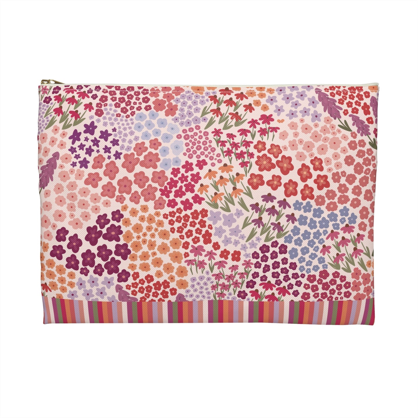 Summer Breeze Accessory Zipper Pouch with hand - drawn artwork - Flourish Moon Studio