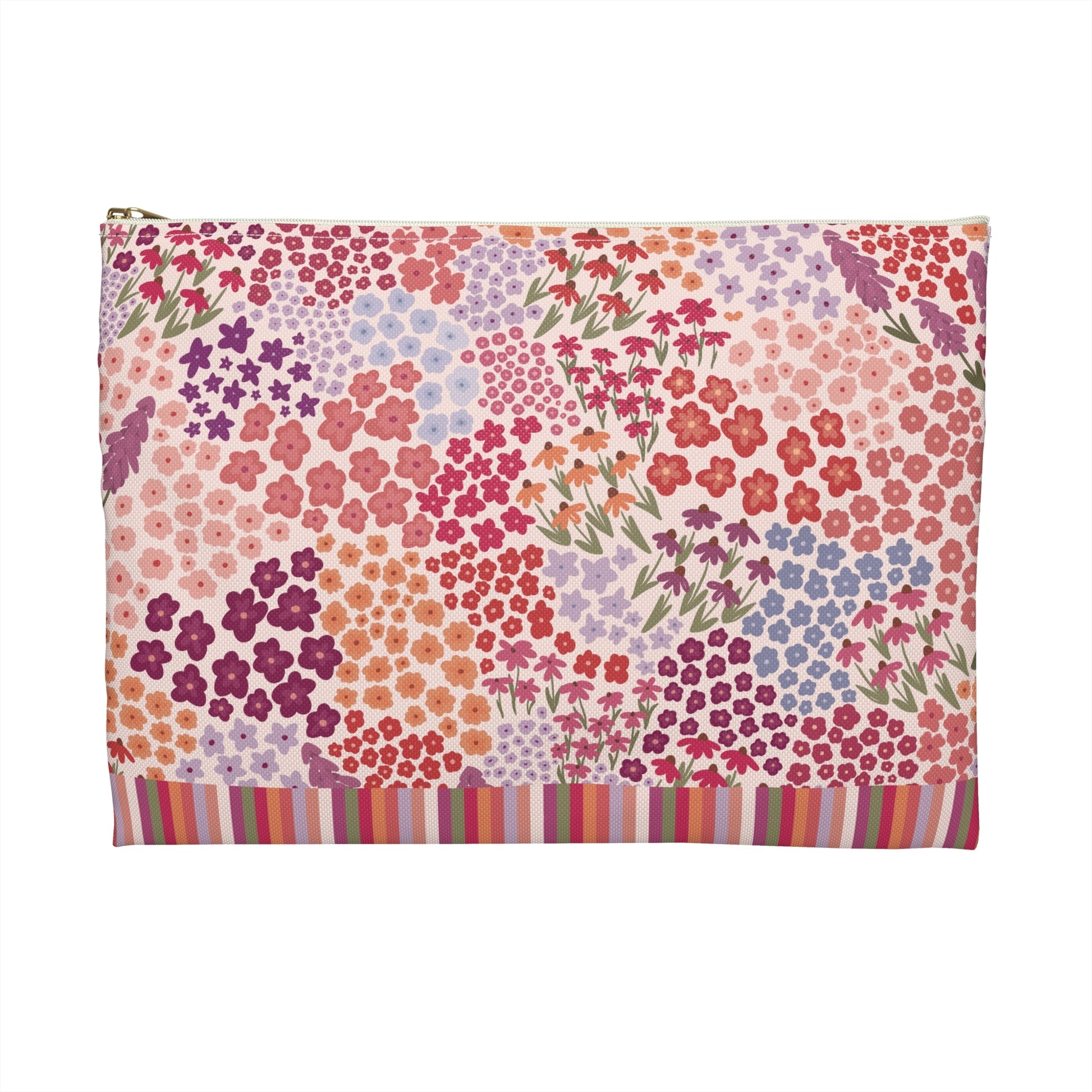 Summer Breeze Accessory Zipper Pouch with hand - drawn artwork - Flourish Moon Studio