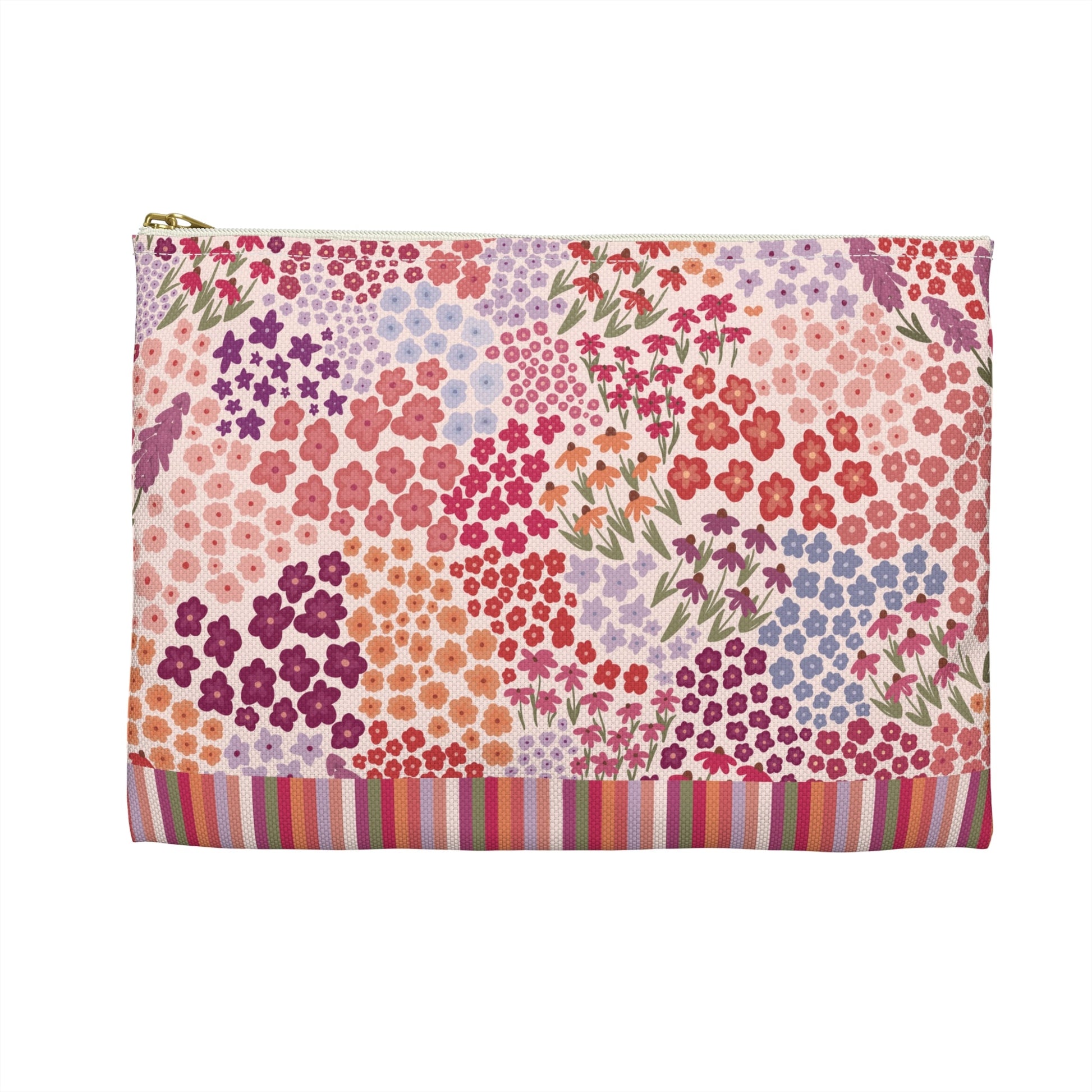 Summer Breeze Accessory Zipper Pouch with hand - drawn artwork - Flourish Moon Studio