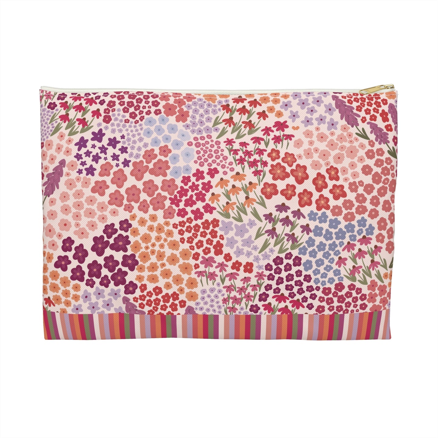 Summer Breeze Accessory Zipper Pouch with hand - drawn artwork - Flourish Moon Studio