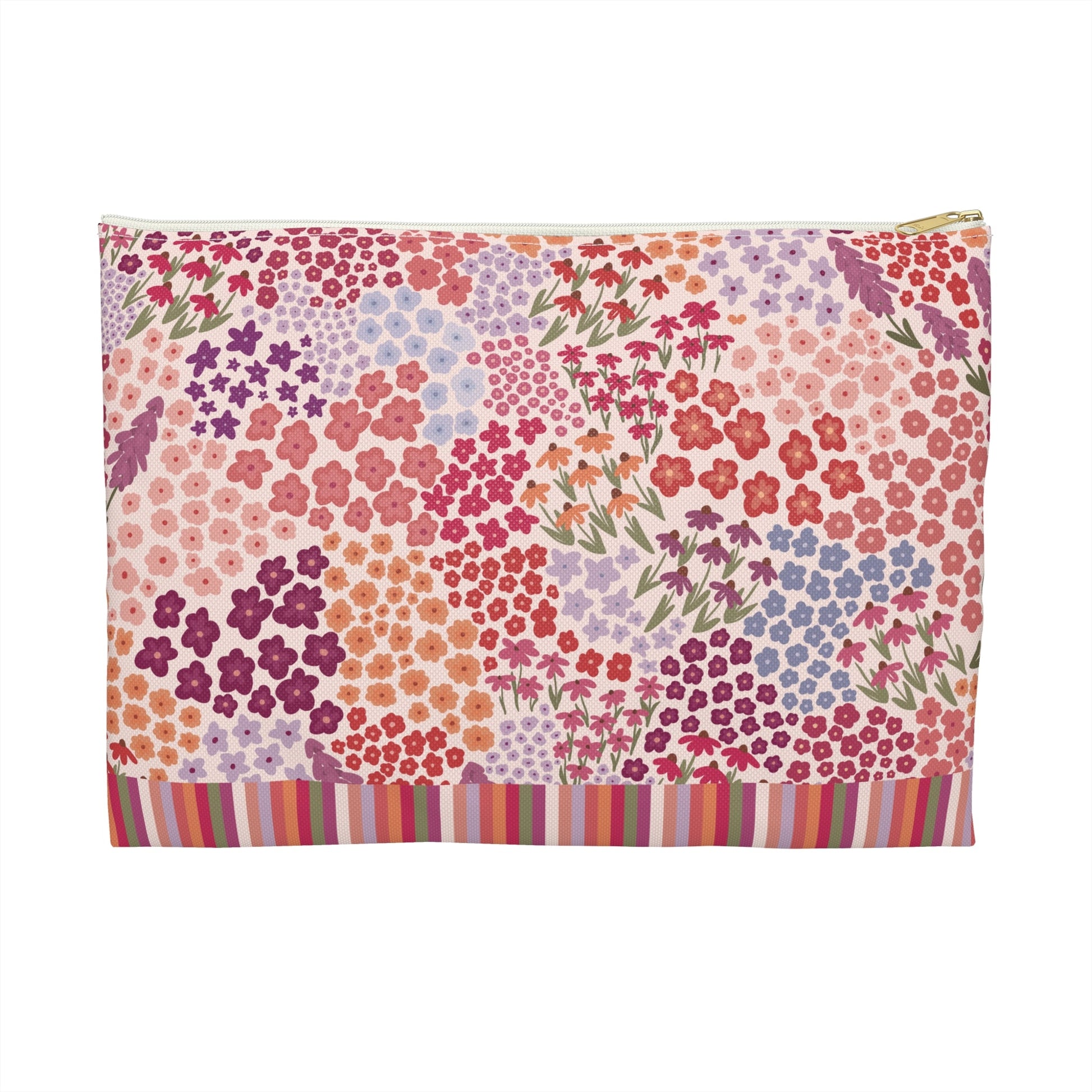 Summer Breeze Accessory Zipper Pouch with hand - drawn artwork - Flourish Moon Studio