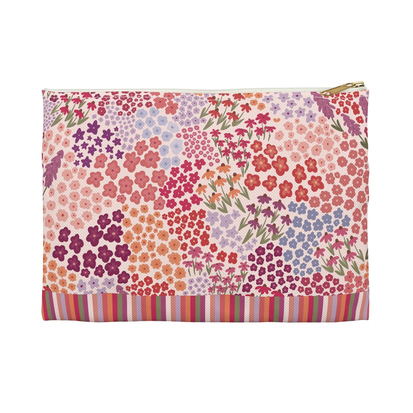 Summer Breeze Accessory Zipper Pouch with hand - drawn artwork - Flourish Moon Studio