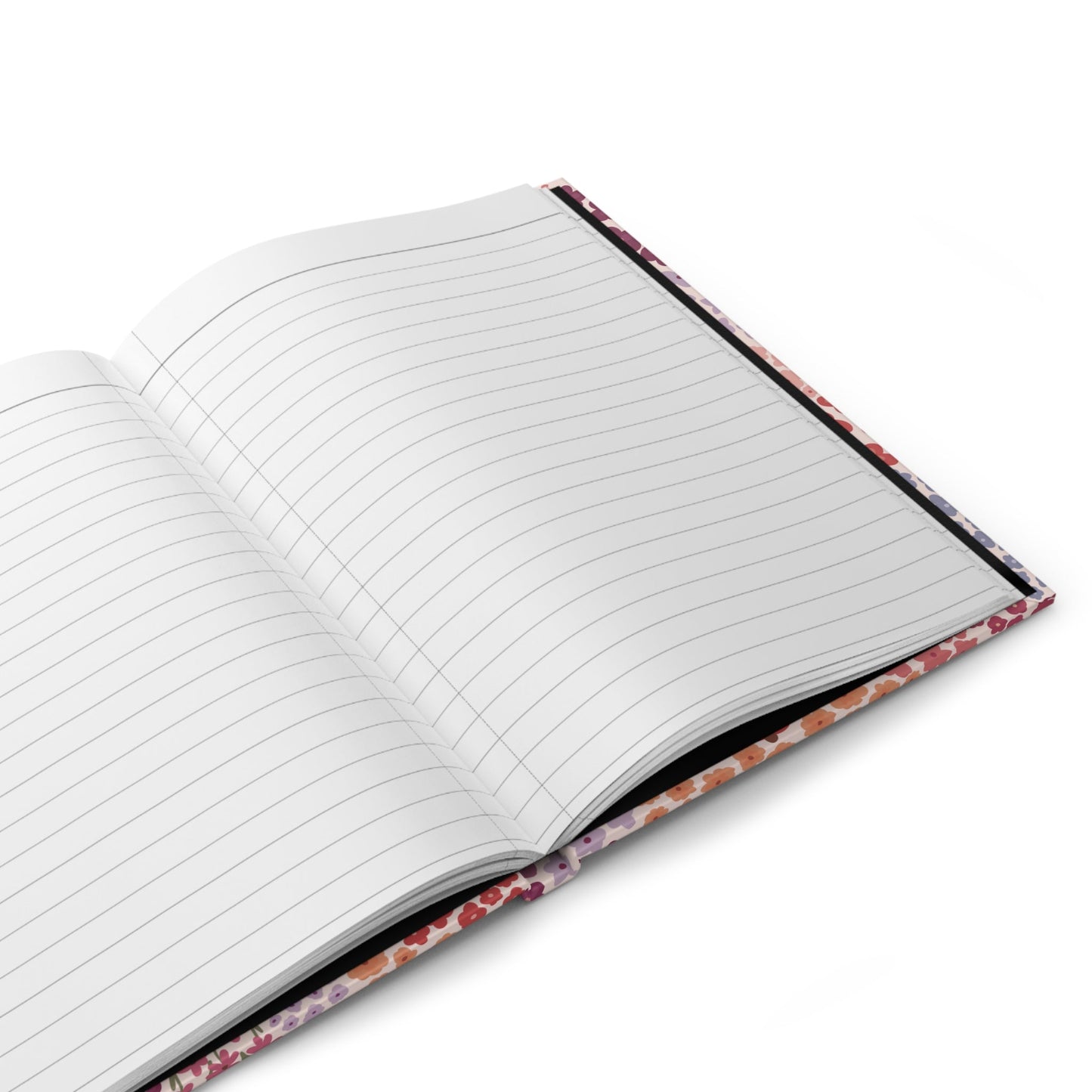 Summer Breeze Floral Hardcover Journal with hand - drawn artwork - Flourish Moon Studio