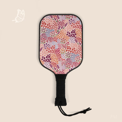 Summer Breeze Floral Pickleball Paddles Set with hand drawn artwork - Flourish Moon Studio