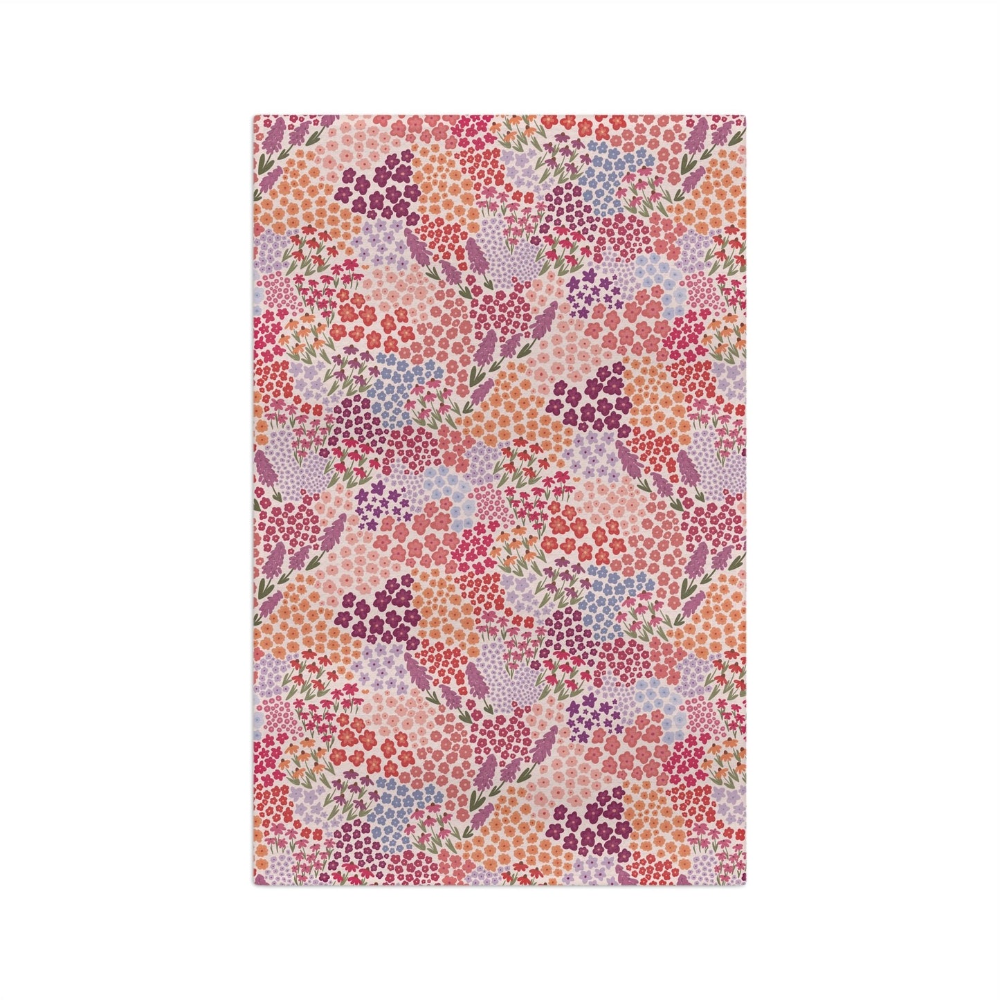 Summer Breeze Microfiber Waffle Kitchen Towel with hand - drawn artwork - Flourish Moon Studio