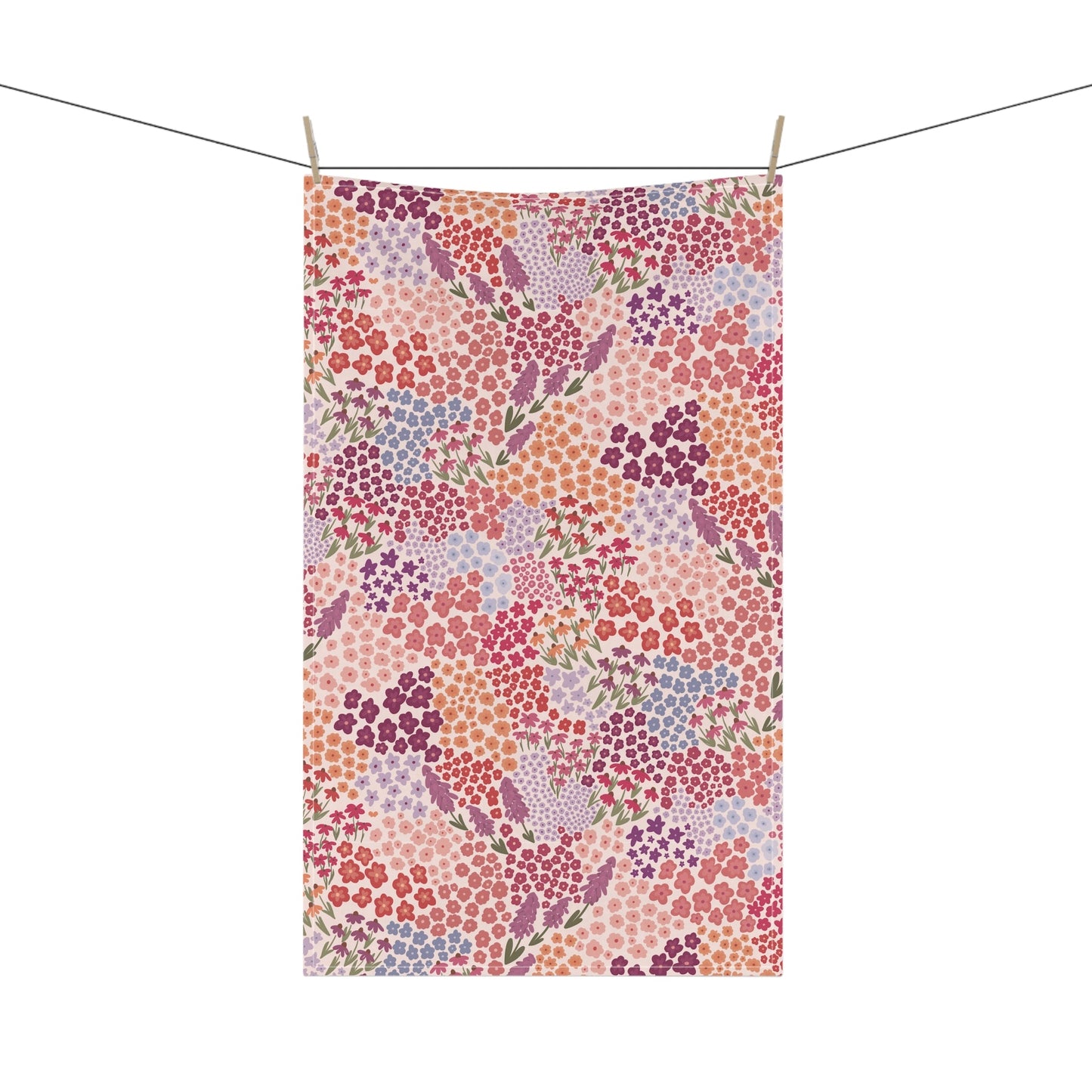 Summer Breeze Tea Towel with hand - drawn artwork - Flourish Moon Studio