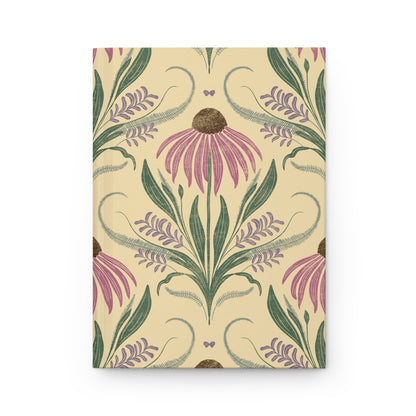 Sunlit Petal Dance Hardcover Journal with hand - drawn artwork - Flourish Moon Studio