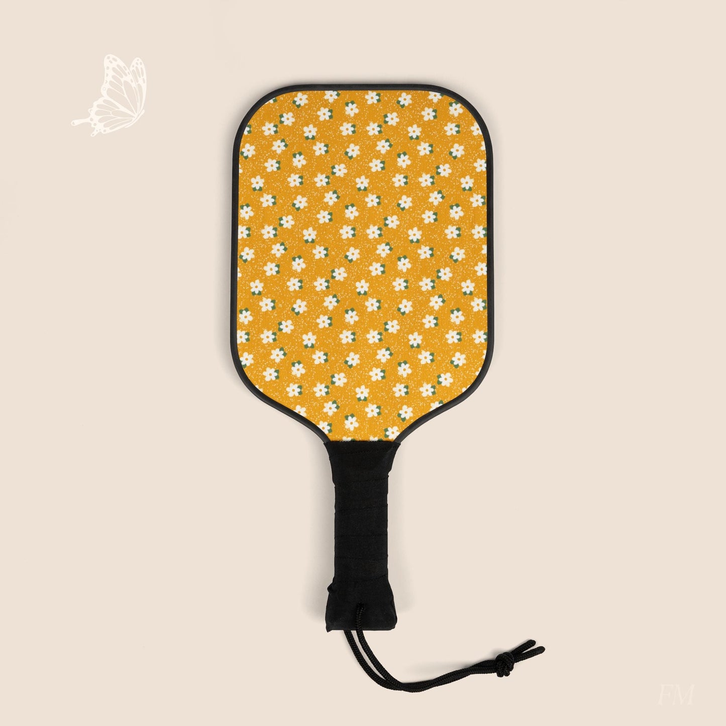 Sunny Days Pickleball Paddles Set with hand drawn artwork - Flourish Moon Studio