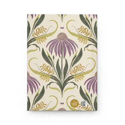 Sunshine's Meadow Bloom Hardcover Journal with hand - drawn artwork - Flourish Moon Studio