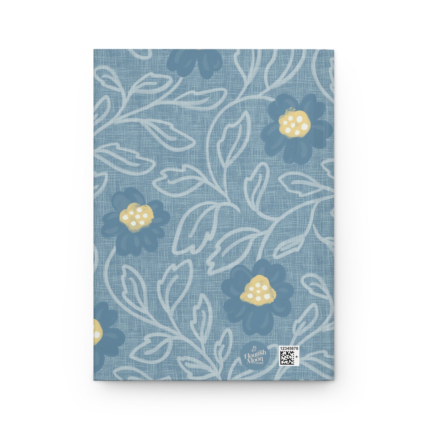 The Garden Remembered Floral Hardcover Journal with hand drawn artwork - Flourish Moon Studio