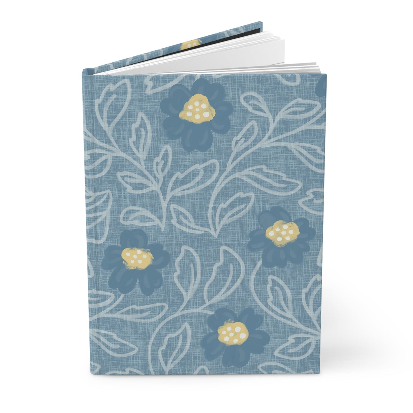 The Garden Remembered Floral Hardcover Journal with hand drawn artwork - Flourish Moon Studio