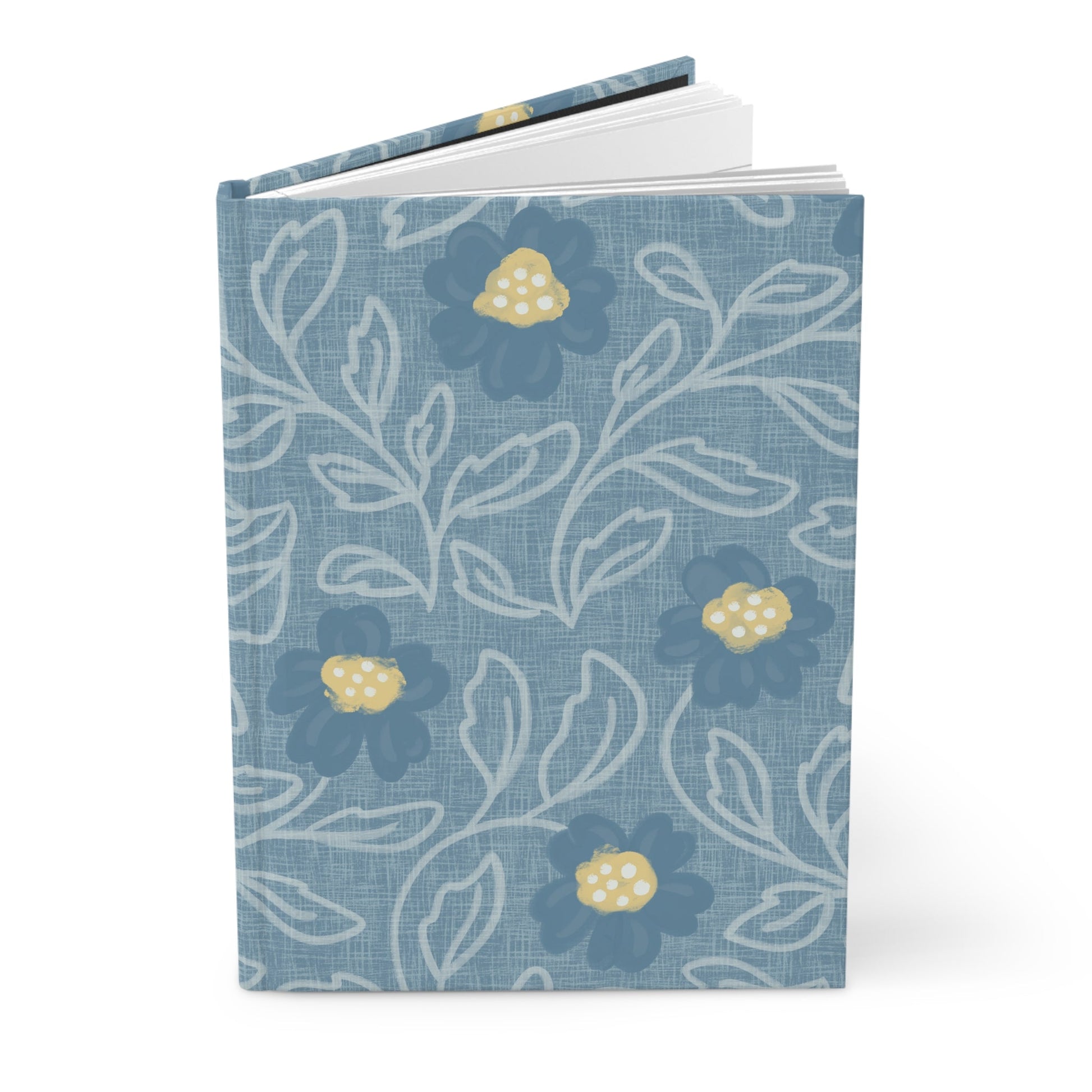 The Garden Remembered Floral Hardcover Journal with hand drawn artwork - Flourish Moon Studio