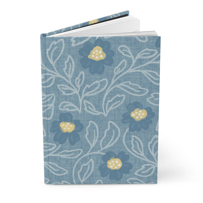 The Garden Remembered Floral Hardcover Journal with hand drawn artwork - Flourish Moon Studio