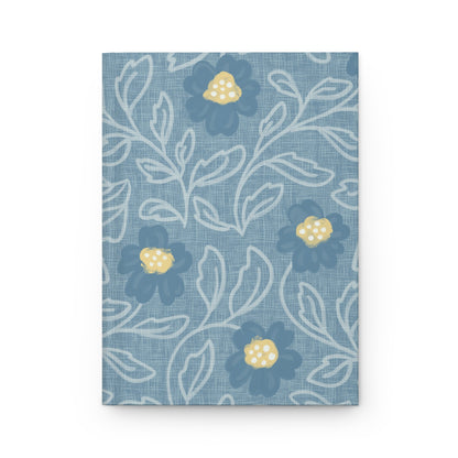 The Garden Remembered Floral Hardcover Journal with hand drawn artwork - Flourish Moon Studio