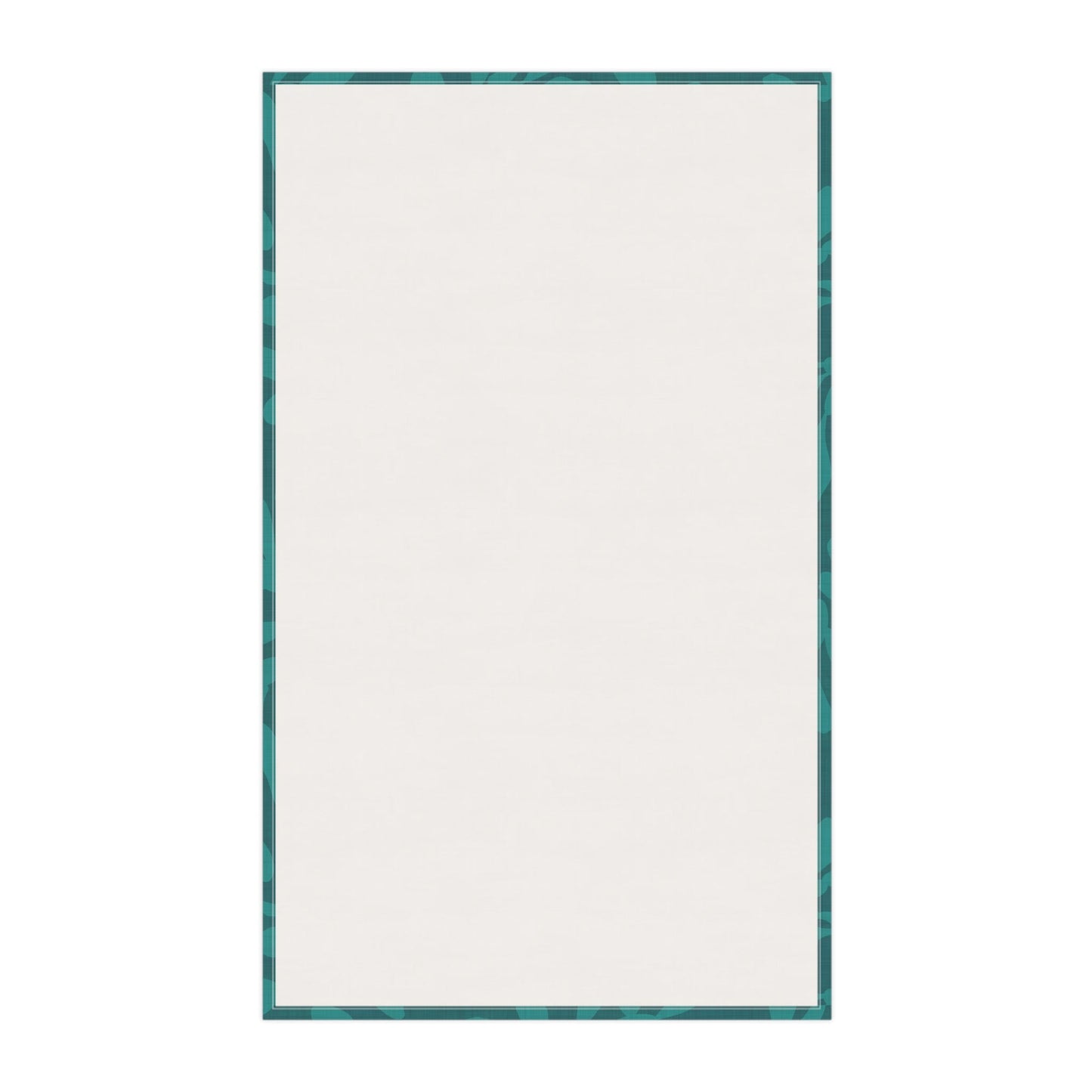 Tidal Veil Coastal Tea Towel with hand - drawn artwork - Flourish Moon Studio