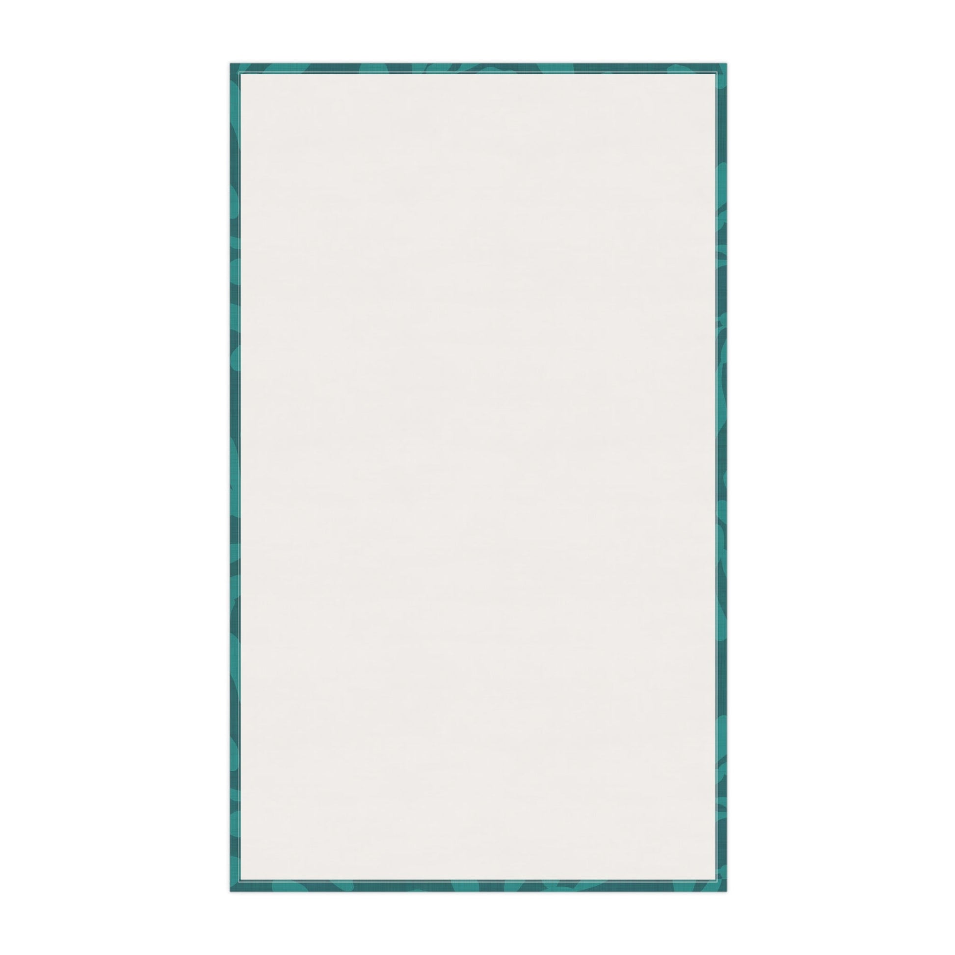 Tidal Veil Coastal Tea Towel with hand - drawn artwork - Flourish Moon Studio