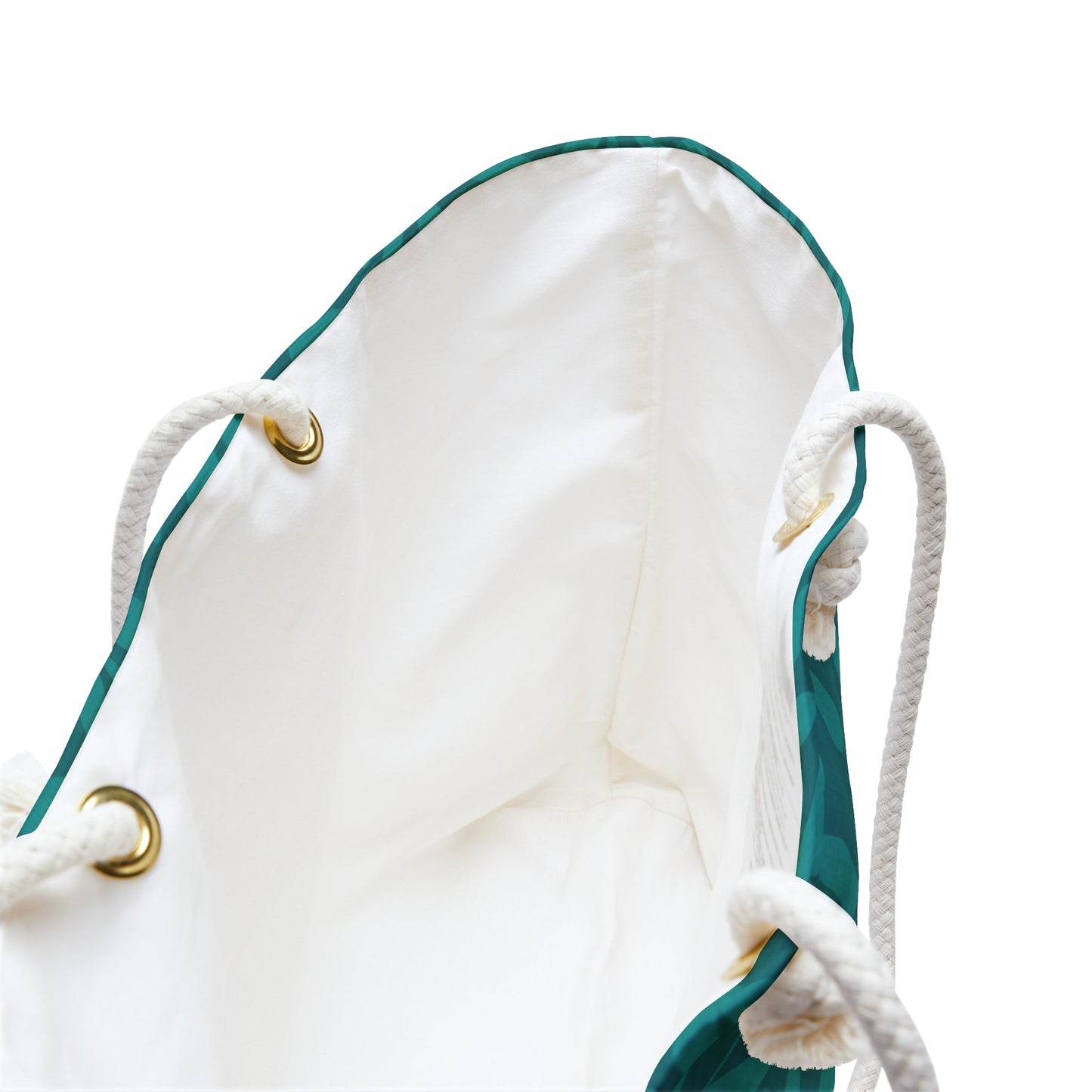 Tidal Veil Coastal Weekender Bag with hand - drawn artwork - Flourish Moon Studio