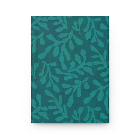 Tidal Veil Hardcover Journal with hand - drawn artwork - Flourish Moon Studio