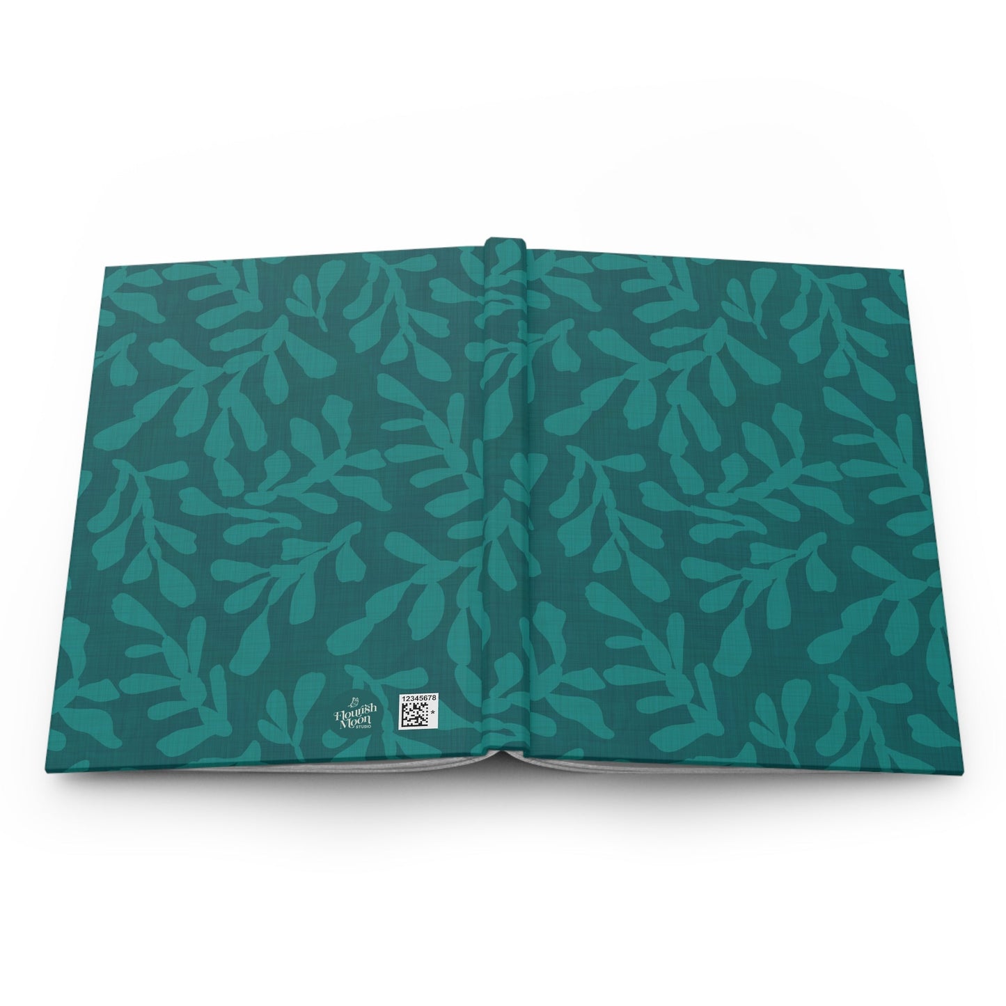 Tidal Veil Hardcover Journal with hand - drawn artwork - Flourish Moon Studio