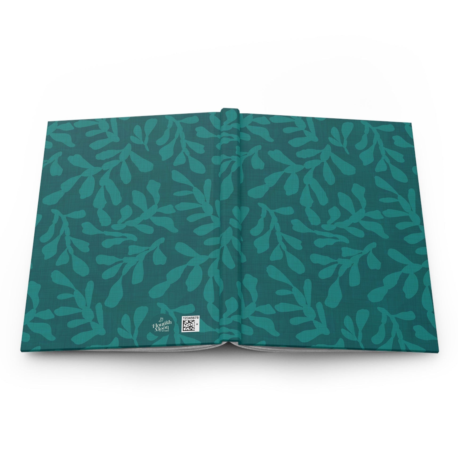 Tidal Veil Hardcover Journal with hand - drawn artwork - Flourish Moon Studio