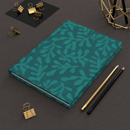 Tidal Veil Hardcover Journal with hand - drawn artwork - Flourish Moon Studio