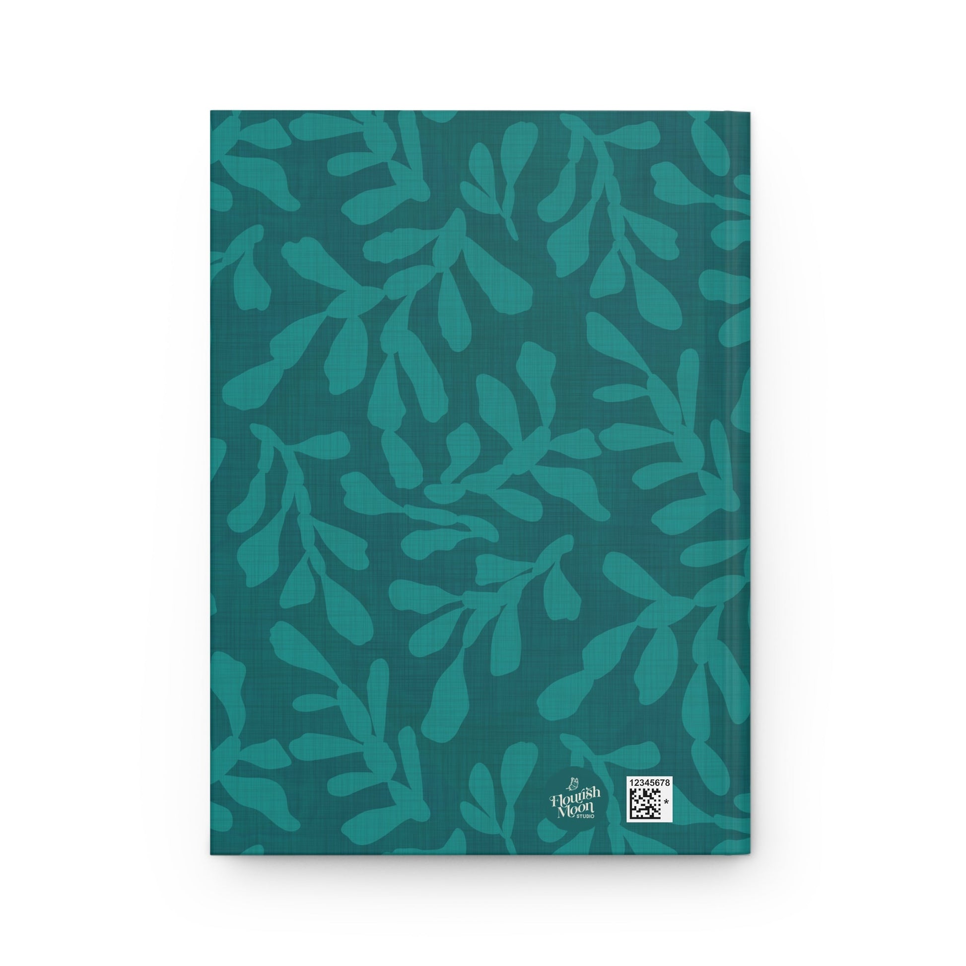 Tidal Veil Hardcover Journal with hand - drawn artwork - Flourish Moon Studio