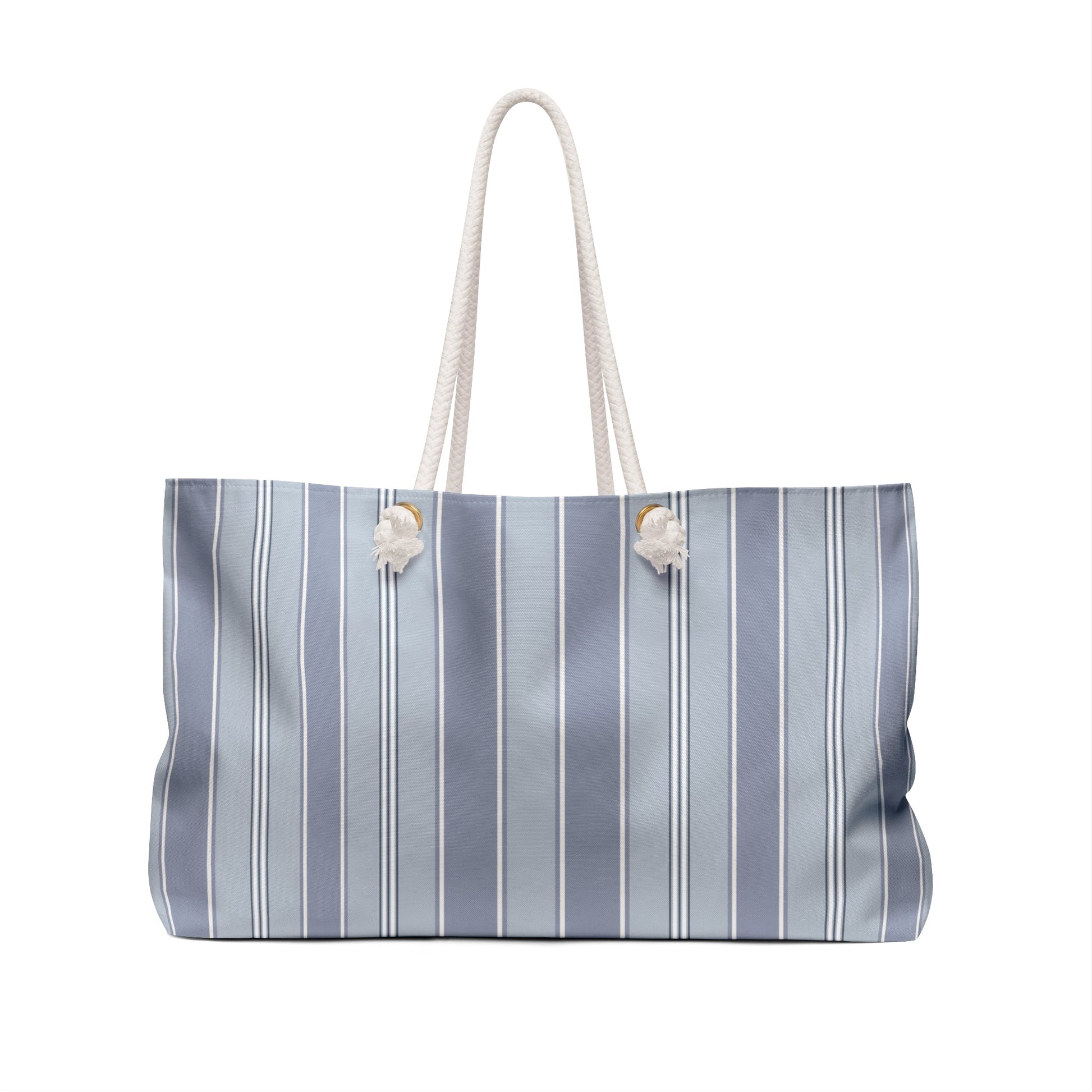 Tranquil Harbor Lines Weekender Bag with hand drawn artwork - Flourish Moon Studio