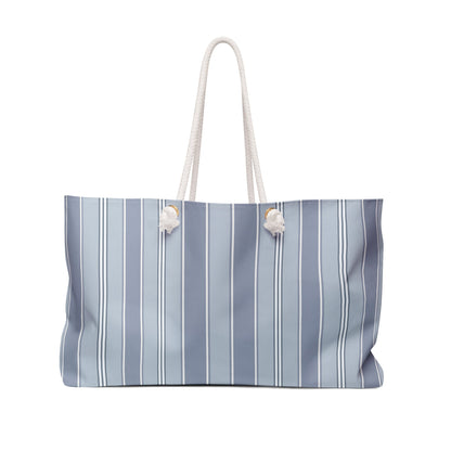 Tranquil Harbor Lines Weekender Bag with hand drawn artwork - Flourish Moon Studio