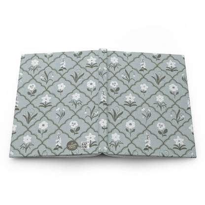 Trellis & Bloom Hardcover Journal with hand drawn artwork - Flourish Moon Studio