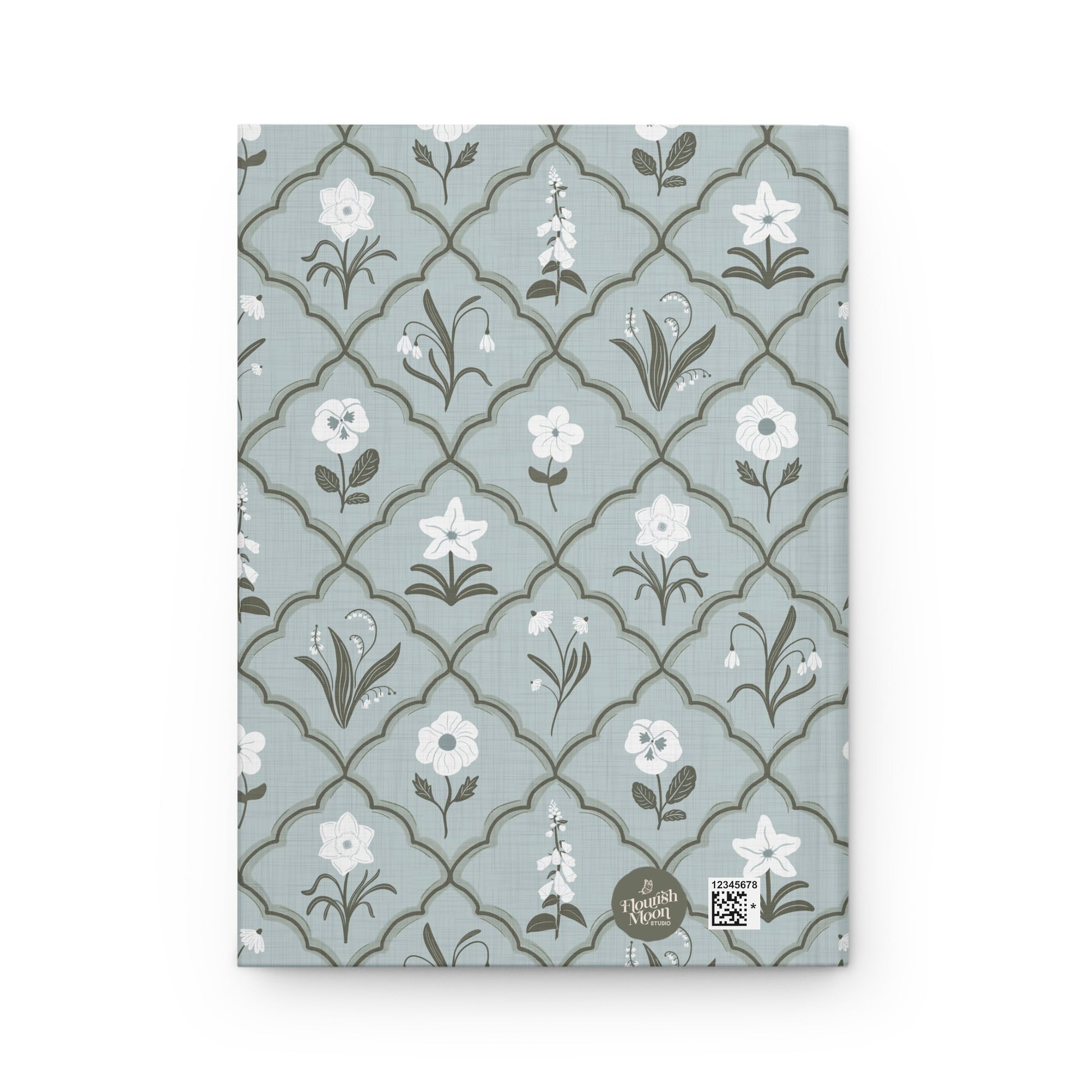 Trellis & Bloom Hardcover Journal with hand drawn artwork - Flourish Moon Studio