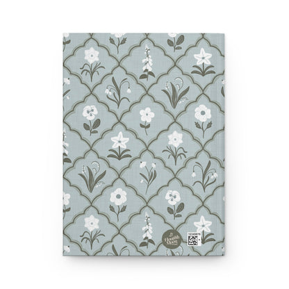 Trellis & Bloom Hardcover Journal with hand drawn artwork - Flourish Moon Studio
