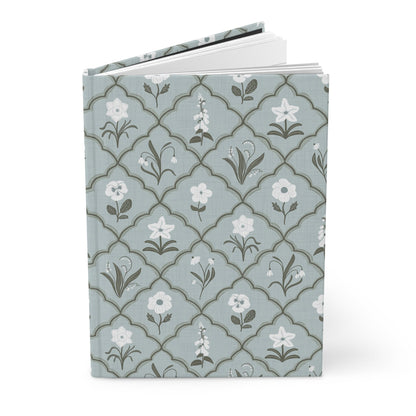 Trellis & Bloom Hardcover Journal with hand drawn artwork - Flourish Moon Studio