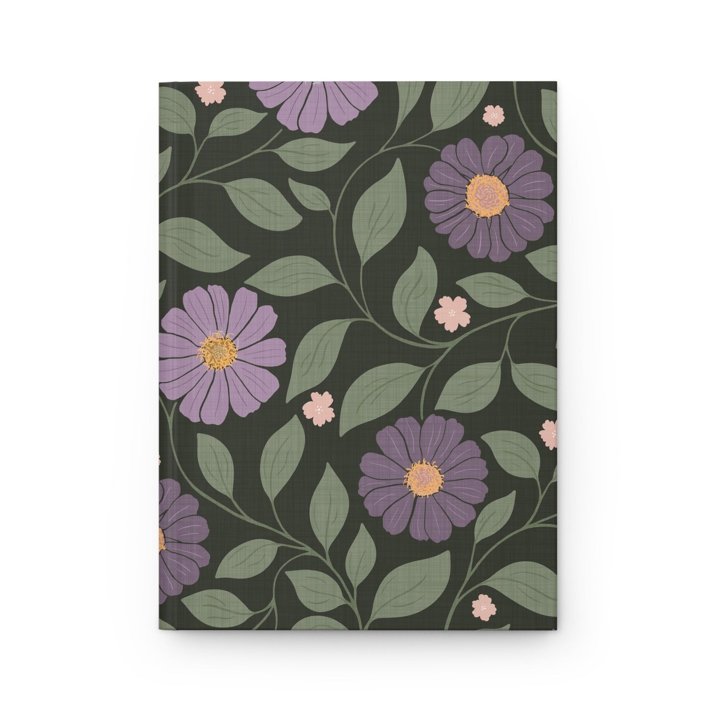 Whisper Song Floral Hardcover Journal with hand - drawn artwork - Flourish Moon Studio