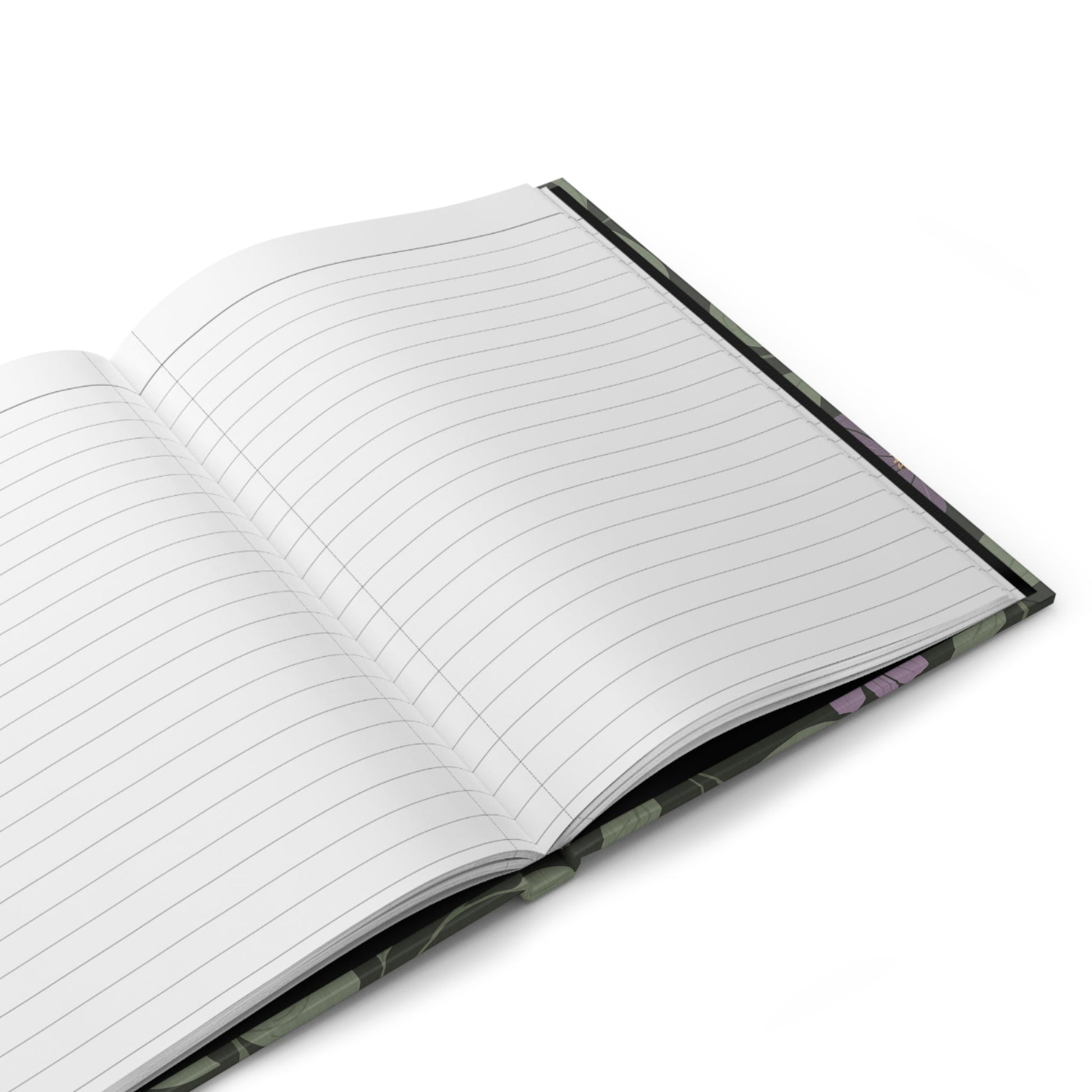 Whisper Song Floral Hardcover Journal with hand - drawn artwork - Flourish Moon Studio