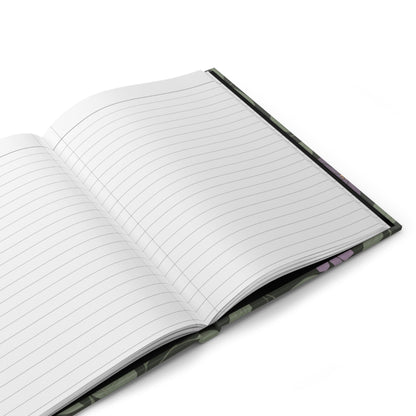 Whisper Song Floral Hardcover Journal with hand - drawn artwork - Flourish Moon Studio