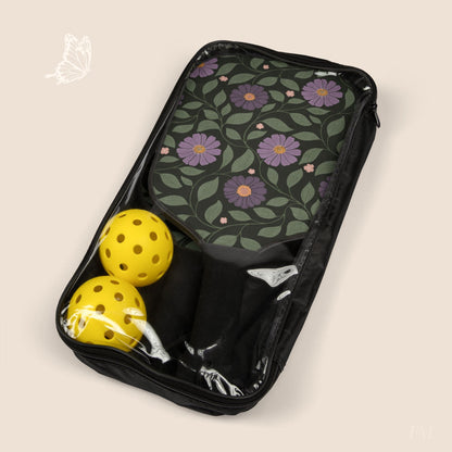 Whisper Song Floral Pickleball Paddles Set with hand drawn artwork - Flourish Moon Studio