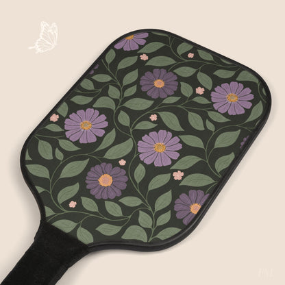 Whisper Song Floral Pickleball Paddles Set with hand drawn artwork - Flourish Moon Studio