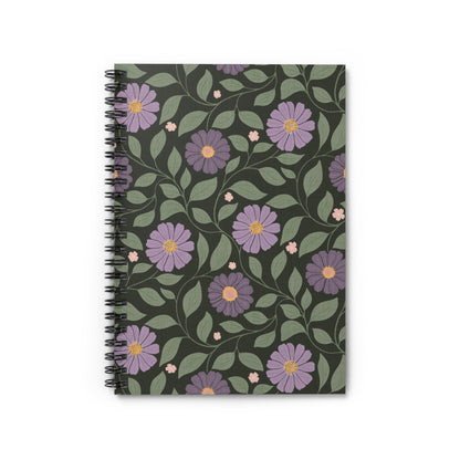Whisper Song Spiral Notebook with hand - drawn artwork - Flourish Moon Studio