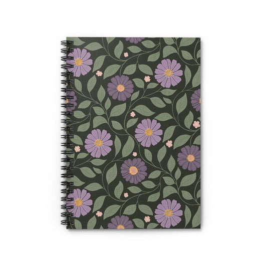 Whisper Song Spiral Notebook with hand - drawn artwork - Flourish Moon Studio