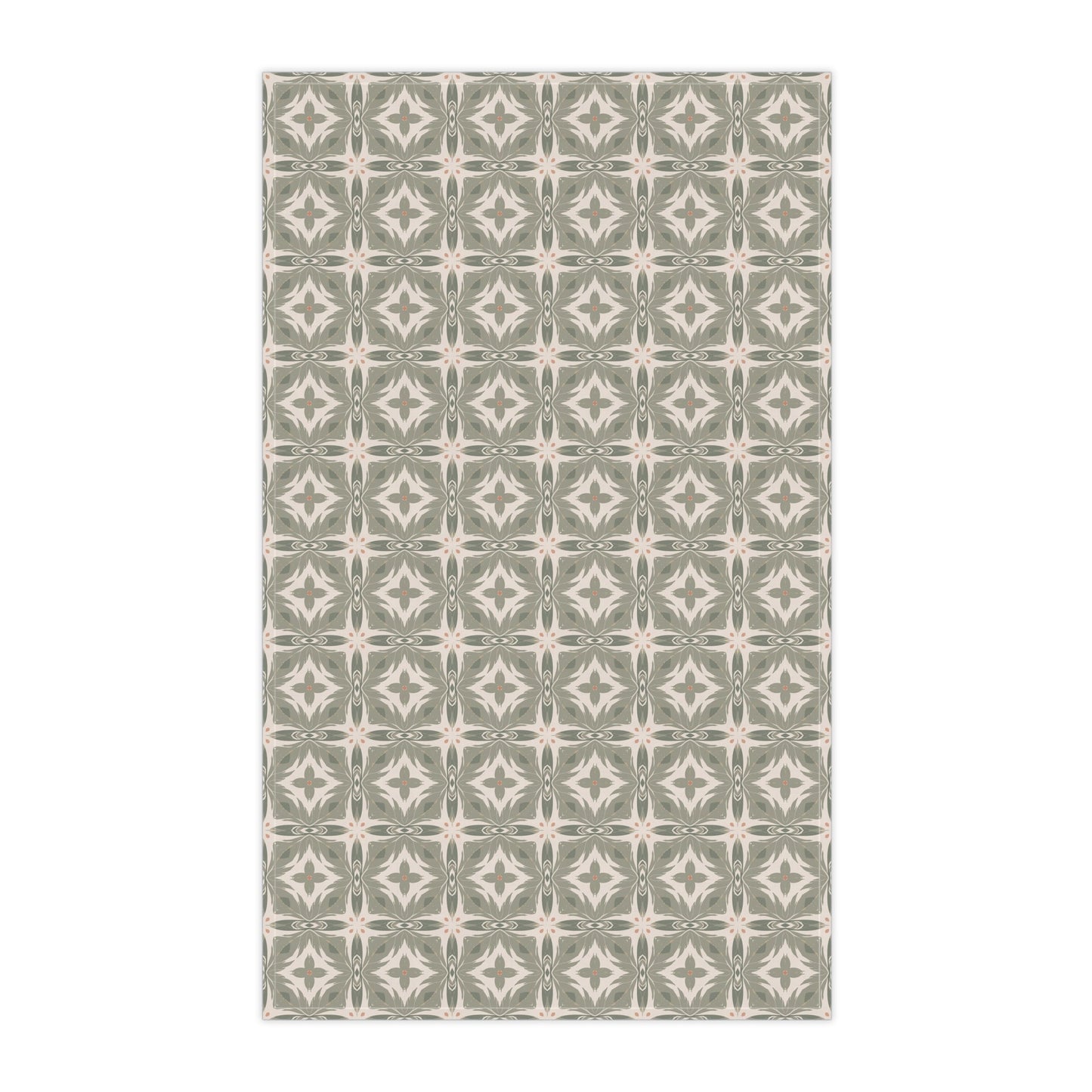 Woodland Crest Tea Towel with hand - drawn artwork - Flourish Moon Studio